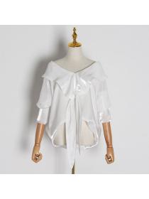 European style V collar Matching Blouse