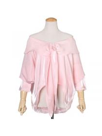 European style V collar Matching Blouse