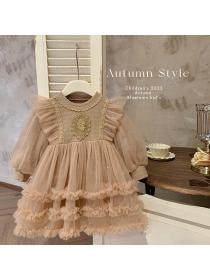 Korea style Fashion Cotton Winter Child Dress 