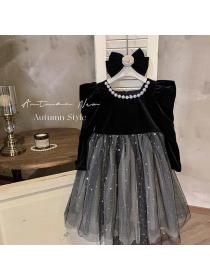 Korea style Winter fashion Elegant Child Dress 