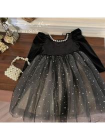 Korea style Winter fashion Elegant Child Dress 