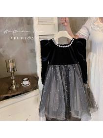 Korea style Winter fashion Elegant Child Dress 