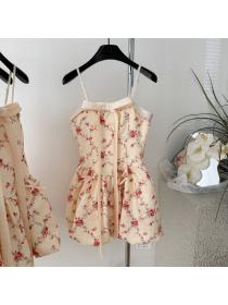 Korea style Summer Sexy Floral Dress 