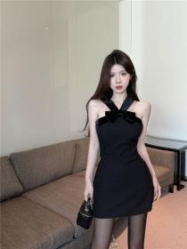 Korea style Summer Sexy Sleeveless Halter dress fro women