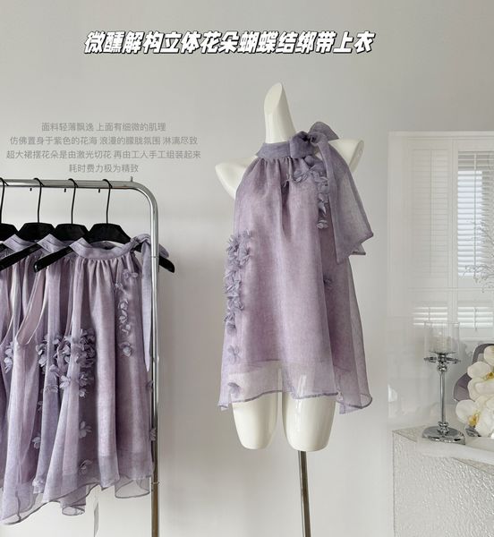Korea style Fashion Purple Sleeveless dress