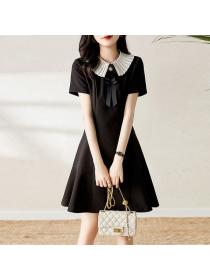 Korea style Elegant Solid color Fishtail dress for women