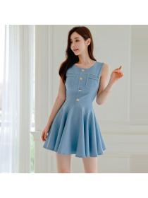 Korea style Simple Fashion Sleeveless dress for women