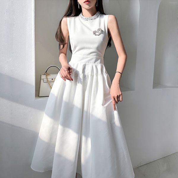Korea style Simple Casual Sleeveless dress for women