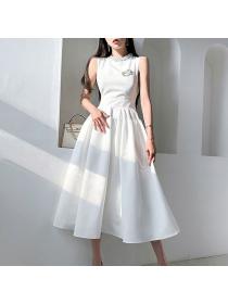 Korea style Simple Casual Sleeveless dress for women