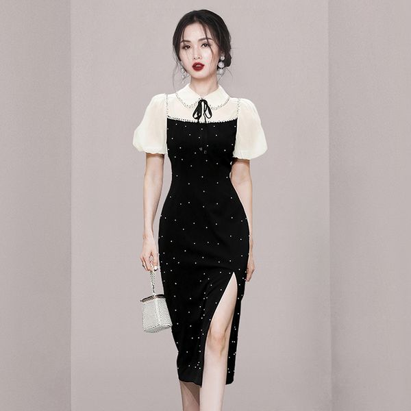 Korea style Elegant Fashion Lantern sleeve Dress for women