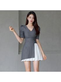 Korea style Elegant V collar OL Dress 