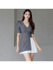 Korea style Elegant V collar OL Dress 