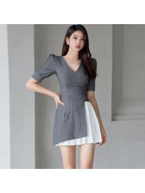 Korea style Elegant V collar OL Dress 