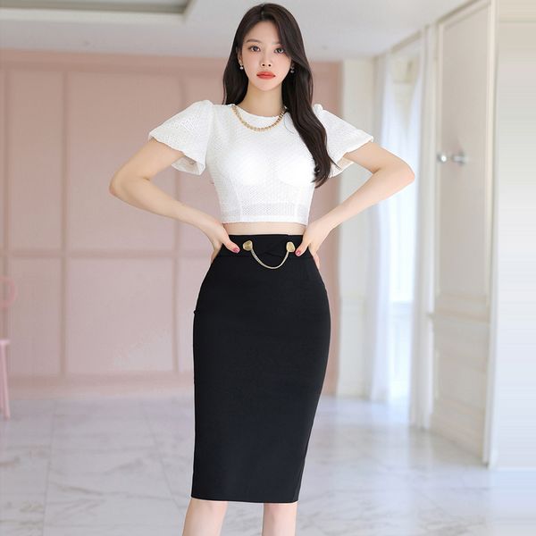 Korea stye Summer Slim Fashion Hip-full skirt 2 pcs set