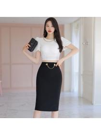 Korea stye Summer Slim Fashion Hip-full skirt 2 pcs set