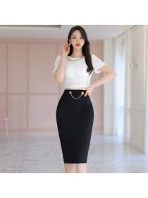 Korea stye Summer Slim Fashion Hip-full skirt 2 pcs set