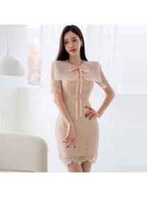 Korea stye Summer Slim Fashion Short sleeve Dress 