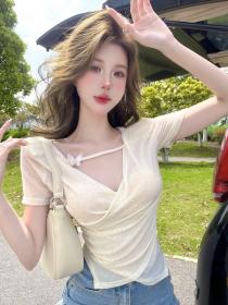 Korea stye Summer Sexy Slim T-shirt 