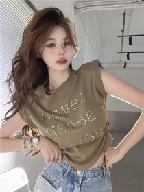 Korea stye Summer Sleeveless T-shirt