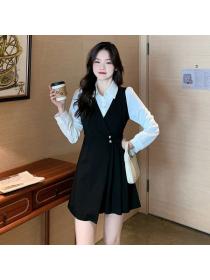 Korea style Elegant Long sleeve dress 