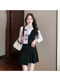 Korea style Elegant Long sleeve dress 