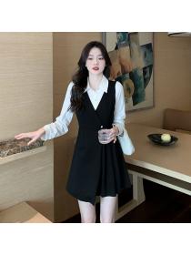 Korea style Elegant Long sleeve dress 