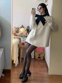 Vintage style Winter fashion White Jacket