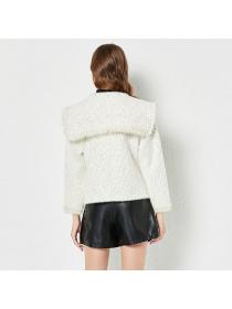 Luxury style Winter fashion White Tassel Cardigans