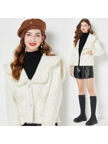 Luxury style Winter fashion White Tassel Cardigans