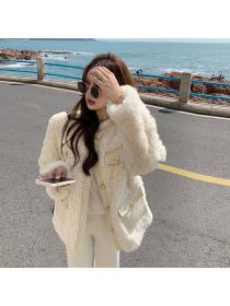 Luxury style Winter fashion Fur leather Jacket