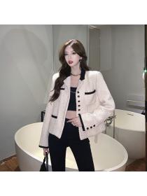 Korea style Retro Fashion Tweed Jacket