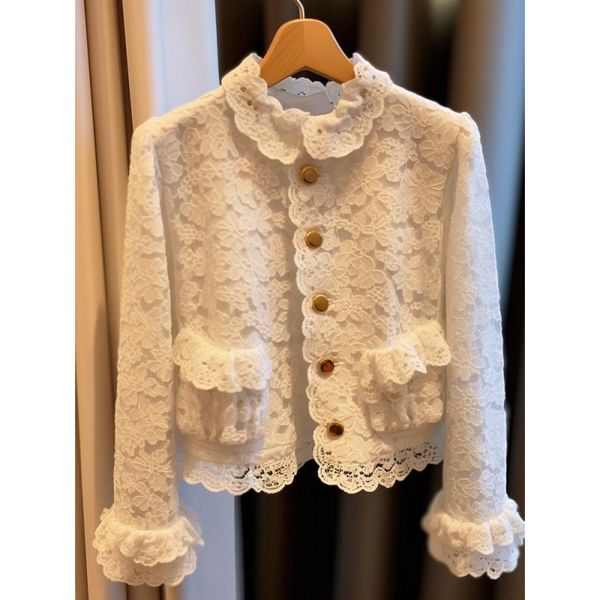 European style Fashion Lace Luxury Jacket