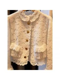 European style Fashion Lace Luxury Jacket