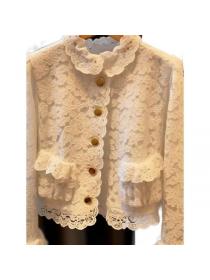 European style Fashion Lace Luxury Jacket