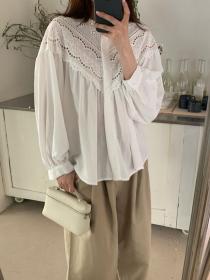 Korean style Loose Lantern sleeve Blouse