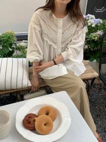 Korean style Loose Lantern sleeve Blouse