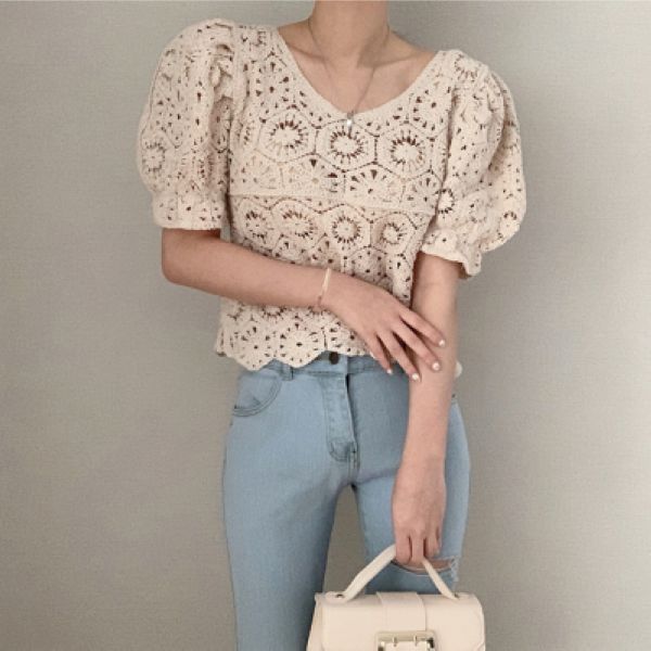 Korean style Summer Puff sleeve Top