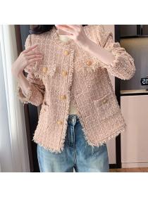 Vintage style Fashion Tweed Short jacket