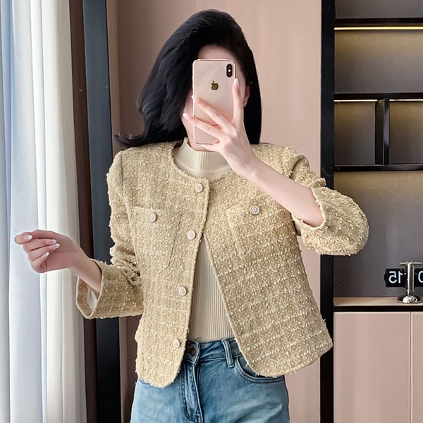 Vintage style Fashion Tweed Jacket For women