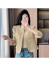 Vintage style Fashion Tweed Jacket For women