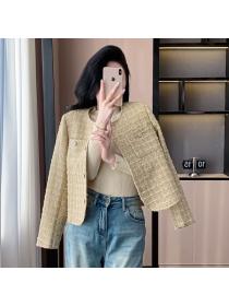 Vintage style Fashion Tweed Jacket For women