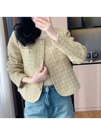 Vintage style Fashion Tweed Jacket For women