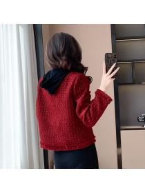 Vintage style Red Tweed Jacket For women