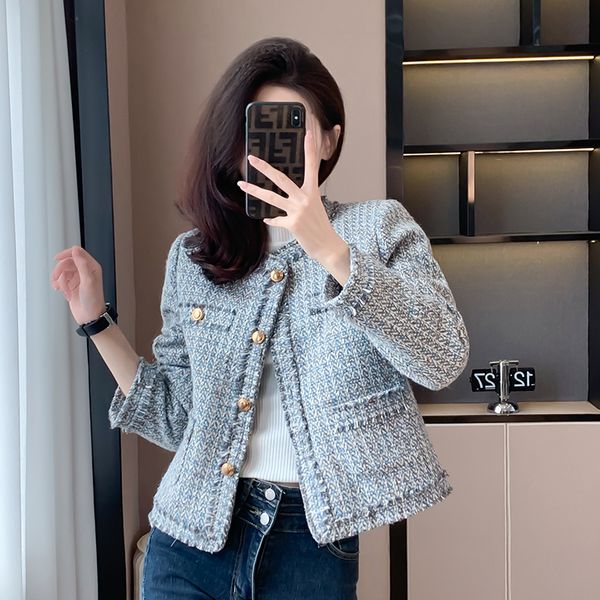 Korean style Luxury Tweed Jacket Winter warm short coat