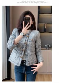 Korean style Luxury Tweed Jacket Winter warm short coat