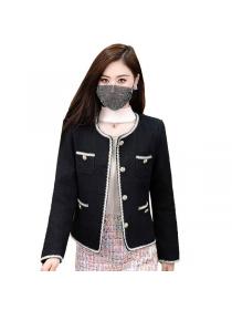 Korean style Luxury Tweed Jacket Winter warm short coat