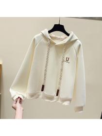 Korean style Loose Solid colro Hoodies