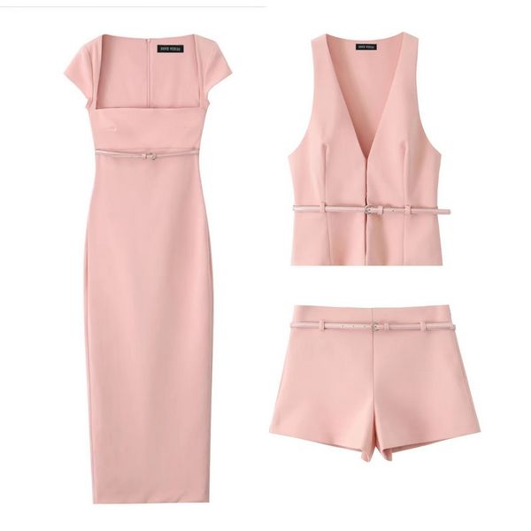 European style Fashion Pink 3 pieces set