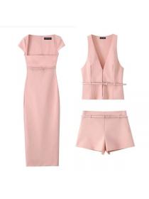 European style Fashion Pink 3 pieces set