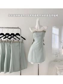 Korean style Summer Sexy Slim Sling dress 